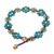 Serpentine beaded macrame bracelet, 'Blooming with Love' - Serpentine Beaded Macrame Bracelet from Thailand (image 2c) thumbail