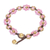 Quartz beaded macrame bracelet, 'Blooming with Love' - Pink Quartz Beaded Macrame Bracelet from Thailand thumbail
