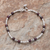 Garnet beaded bracelet, 'Antique Hill Tribe' - Hill Tribe Garnet Beaded Bracelet from Thailand thumbail