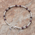 Garnet beaded bracelet, 'Antique Hill Tribe' - Hill Tribe Garnet Beaded Bracelet from Thailand