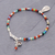 Chalcedony beaded bracelet, 'Hill Tribe Rainbow' - Chalcedony Beaded Bracelet with Karen Silver Charm (image 2d) thumbail