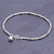 Silver beaded bracelet, 'Hill Tribe Ring' - Karen Silver Beaded Bracelet with Ringing Bell from Thailand (image 2b) thumbail