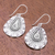 Silver dangle earrings, 'Hammered Drops' - Handmade Drop-Shaped Karen Silver Earrings from Thailand