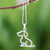 Sterling silver pendant necklace, 'Cool Dachshund' - Sterling Silver Dachshund Pendant Necklace from Thailand (image 2) thumbail