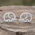 Sterling silver stud earrings, 'Cute Tusks' - Round Sterling Silver Elephant Stud Earrings from Thailand (image 2) thumbail