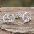Sterling silver stud earrings, 'Cute Tusks' - Round Sterling Silver Elephant Stud Earrings from Thailand (image 2b) thumbail