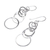 Sterling silver dangle earrings, 'Bubbly Rain' - Circle Pattern Sterling Silver Dangle Earrings from Thailand