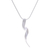 Collar colgante de plata esterlina - Collar con colgante de plata de ley con forma de rayo abstracto