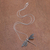 Anhänger-Halskette aus Sterlingsilber, 'Tapfere Libelle'. - Libelle Anhänger-Halskette aus Sterlingsilber aus Thailand
