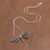 Anhänger-Halskette aus Sterlingsilber, 'Tapfere Libelle'. - Libelle Anhänger-Halskette aus Sterlingsilber aus Thailand