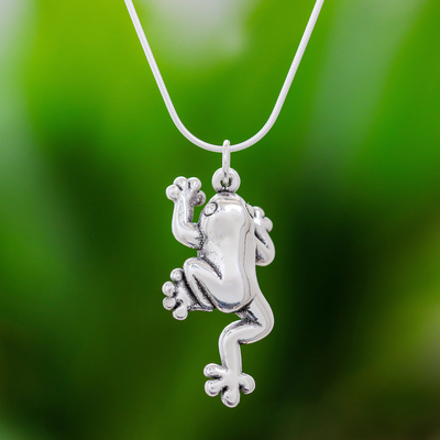 Silver Frog Necklace With Pearl Eyes on Silicone Rubber Cord froggz Only  Collection zila - Etsy | Frog necklace, Frog jewelry, Animal jewelry