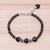 Onyx beaded bracelet, 'Midnight Love' - Heart-Themed Black Onyx Beaded Bracelet from Thailand (image 2) thumbail