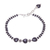 Onyx beaded bracelet, 'Midnight Love' - Heart-Themed Black Onyx Beaded Bracelet from Thailand thumbail