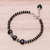 Onyx beaded bracelet, 'Midnight Love' - Heart-Themed Black Onyx Beaded Bracelet from Thailand (image 2b) thumbail