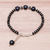 Onyx beaded bracelet, 'Midnight Love' - Heart-Themed Black Onyx Beaded Bracelet from Thailand (image 2c) thumbail