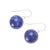 Lapis lazuli dangle earrings, 'Round Charm' - Round Lapis Lazuli Dangle Earrings from Thailand (image 2c) thumbail