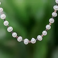 Featured review for Cultured pearl and tourmaline strand necklace, Colorful Palace