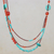 Multi-gemstone long beaded strand necklace, 'Boho Charm' - Multi-Gemstone Beaded Strand Necklace from Thailand (image 2b) thumbail