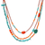 Multi-gemstone long beaded strand necklace, 'Boho Charm' - Multi-Gemstone Beaded Strand Necklace from Thailand (image 2f) thumbail