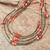 Carnelian beaded strand necklace, 'Boho Elegance in Red-Orange' - Carnelian Beaded Strand Necklace from Thailand thumbail