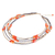 Carnelian beaded strand necklace, 'Boho Elegance in Red-Orange' - Carnelian Beaded Strand Necklace from Thailand (image 2e) thumbail