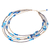 Agate beaded strand necklace, 'Boho Elegance in Blue' - Blue Agate Beaded Strand Necklace from Thailand (image 2e) thumbail