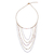 Gold-accented moonstone beaded strand necklace, 'Cascade Dream' - Gold-Accented Moonstone Beaded Strand Necklace from Thailand