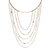 Gold-accented moonstone beaded strand necklace, 'Cascade Dream' - Gold-Accented Moonstone Beaded Strand Necklace from Thailand (image 2e) thumbail
