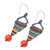 Chalcedony macrame dangle earrings, 'Rainbow Charm' - Rainbow Chalcedony Macrame Dangle Earrings from Thailand