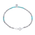 Silver beaded bracelet, 'Karen Glee' - Karen Reconstituted Turquoise Beaded Bracelet from Thailand (image 2d) thumbail