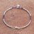 Amethyst beaded bracelet, 'Karen Glee' - Karen Silver Amethyst Beaded Bracelet from Thailand (image 2c) thumbail