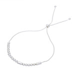 Sterling silver beaded bracelet, 'Message of Belief' - Beaded Sterling Silver Bracelet Crafted in Thailand