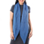 Cotton scarf, 'Ascot Charm in Iris' - Knit Cotton Wrap Scarf in Iris from Thailand (image 2b) thumbail
