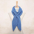 Cotton scarf, 'Ascot Charm in Iris' - Knit Cotton Wrap Scarf in Iris from Thailand (image 2c) thumbail