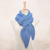 Cotton scarf, 'Ascot Charm in Iris' - Knit Cotton Wrap Scarf in Iris from Thailand (image 2d) thumbail