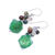 Cluster-Ohrringe mit mehreren Edelsteinperlen - Cluster-Ohrringe mit mehreren Edelsteinperlen in Grün