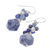 Lapis lazuli and cultured pearl beaded cluster earrings, 'Beautiful Glam' - Lapis Lazuli and Cultured Pearl Beaded Cluster Earrings (image 2c) thumbail