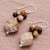 Cluster-Ohrringe aus Jaspisperlen - Jaspis-Perlen-Cluster-Ohrringe aus Thailand