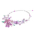 Multi-gemstone beaded statement necklace, 'Lavender Garden' - Floral Multi-Gemstone Beaded Statement Necklace (image 2d) thumbail