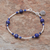Lapis lazuli beaded bracelet, 'Fascinating Rose' - Lapis Lazuli Beaded Bracelet from Thailand (image 2b) thumbail