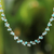 Gold-plated apatite link necklace, 'Arctic Dream' - Gold-Plated Apatite Charm Necklace from Thailand (image 2) thumbail