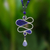 Lapis lazuli and sodalite beaded pendant necklace, 'Bohemian Delicacy' - Bohemian Lapis Lazuli and Sodalite Beaded Pendant Necklace (image 2) thumbail