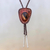 Tiger's eye and leather bolo tie, 'Cowboy Eye' - Tiger's Eye and Leather Bolo Tie from Thailand (image 2) thumbail