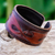 Leather cuff bracelet, 'Tribal Pattern in Dark Brown' - Tribal Pattern Dark Brown Leather Cuff Bracelet (image 2) thumbail