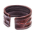 Leather cuff bracelet, 'Tribal Pattern in Dark Brown' - Tribal Pattern Dark Brown Leather Cuff Bracelet (image 2d) thumbail