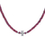 Garnet beaded necklace, 'Velvet Love' - Garnet and Karen Silver Beaded Necklace from Thailand thumbail