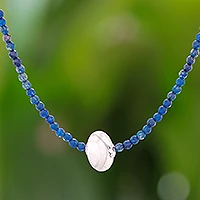 Aventurine beaded pendant necklace, Karen Cosmos