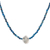 Aventurine beaded pendant necklace, 'Karen Cosmos' - Aventurine and Karen Silver Beaded Pendant Necklace thumbail