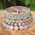 Multi-gemstone beaded macrame bracelet, 'Bohemian Sunshine' - Multi-Gemstone Beaded Macrame Bracelet from Thailand
