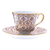 Benjarong porcelain teacup and saucer, 'Thai Gold' - Gilded Benjarong Porcelain Teacup and Saucer from Thailand